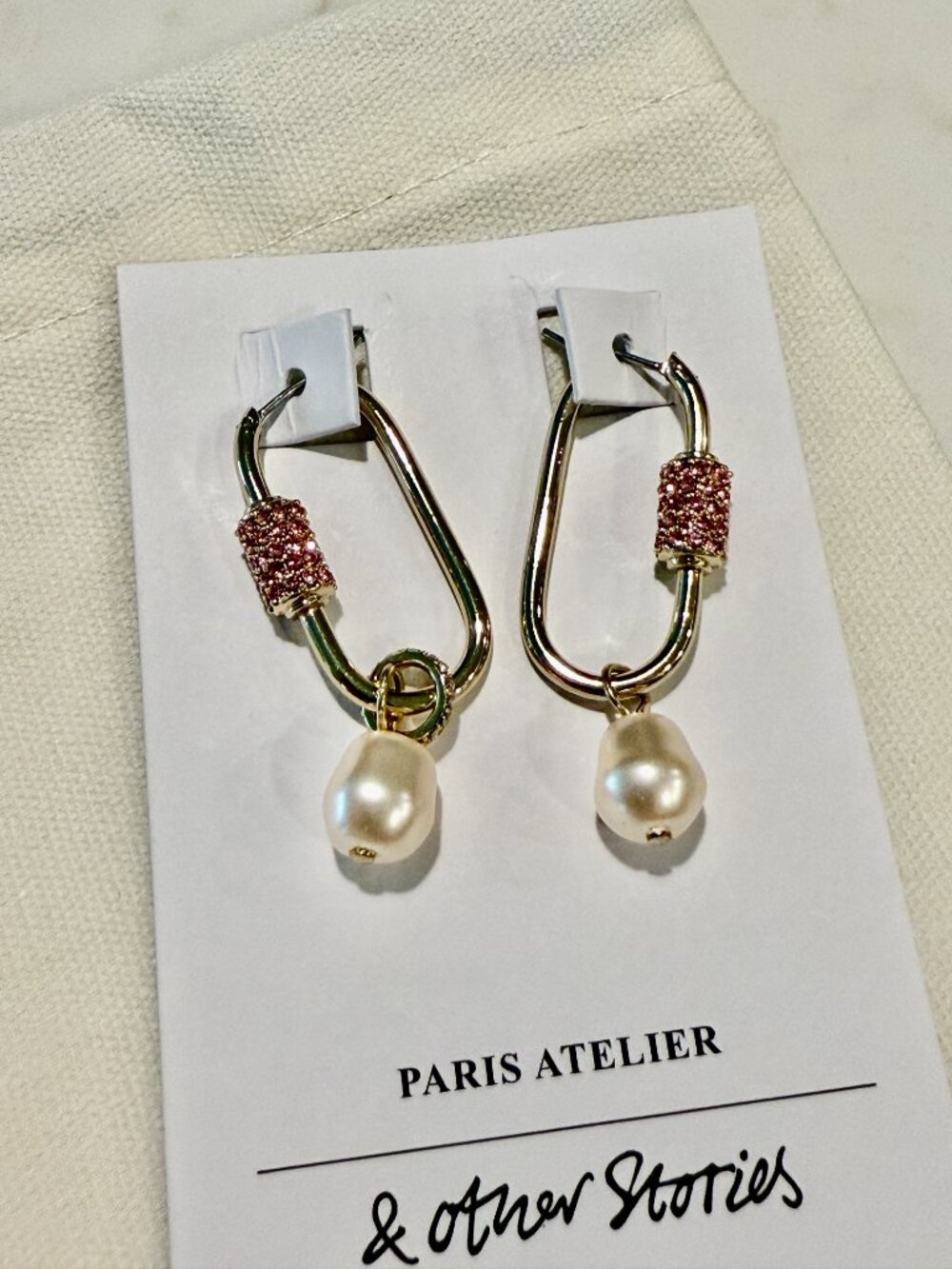 & Other Stories Pearl Pendant Earrings